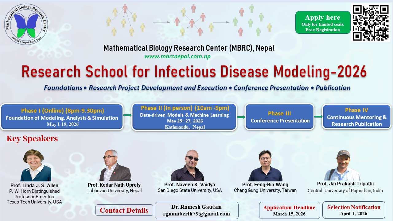 Research School for Infectious Disease Modeling-2026.........................................................................................................